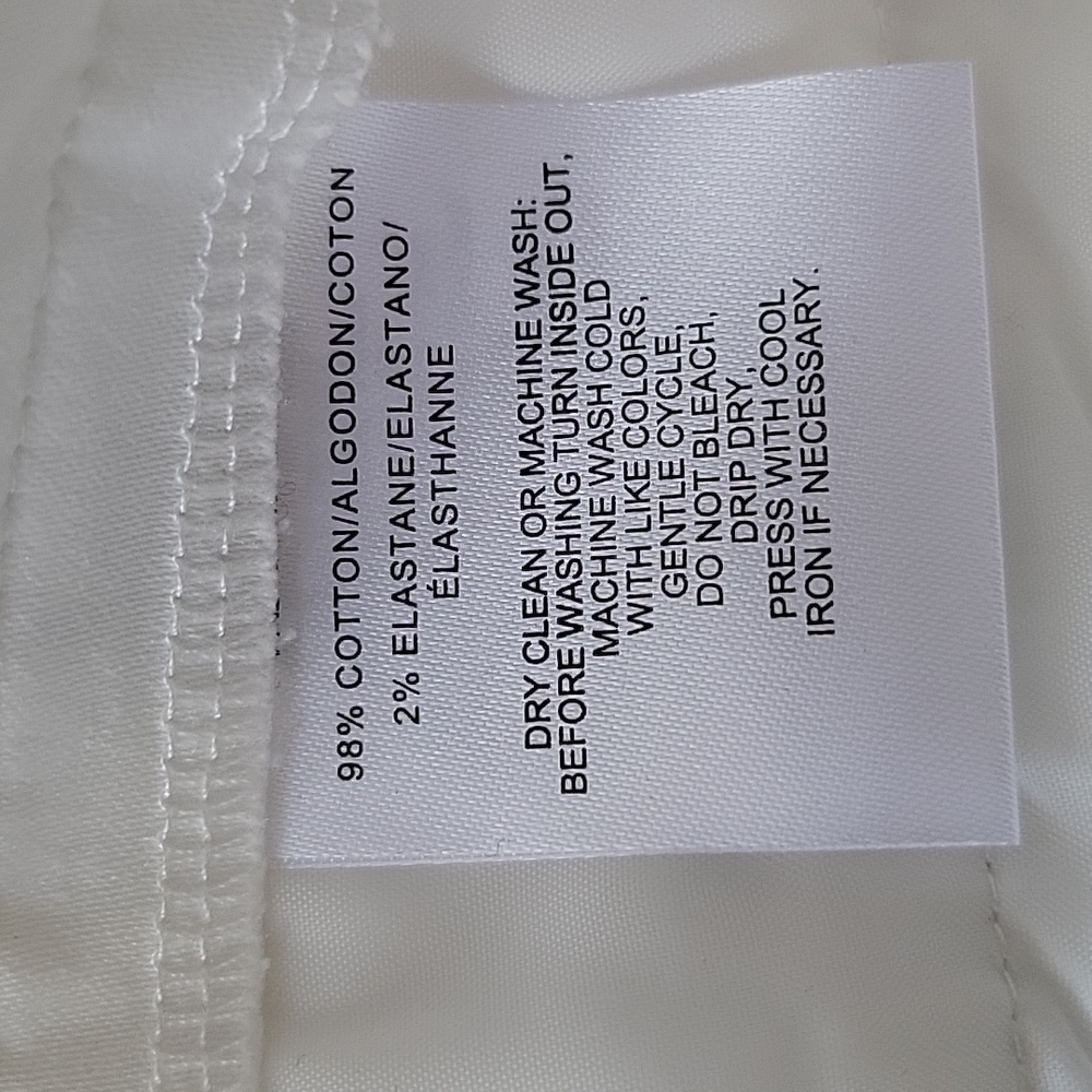 SALE Jones New York White Zip Pocket Pants Cotton Blend Preppy Nautical 4 NWT - Picture 6 of 7